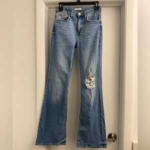 Forever 21 | Classic Light Blue Distressed Flare Jeans